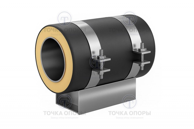 Скользящая опора СПОн 273/400.100 подкладная надземная для труб в ППУ