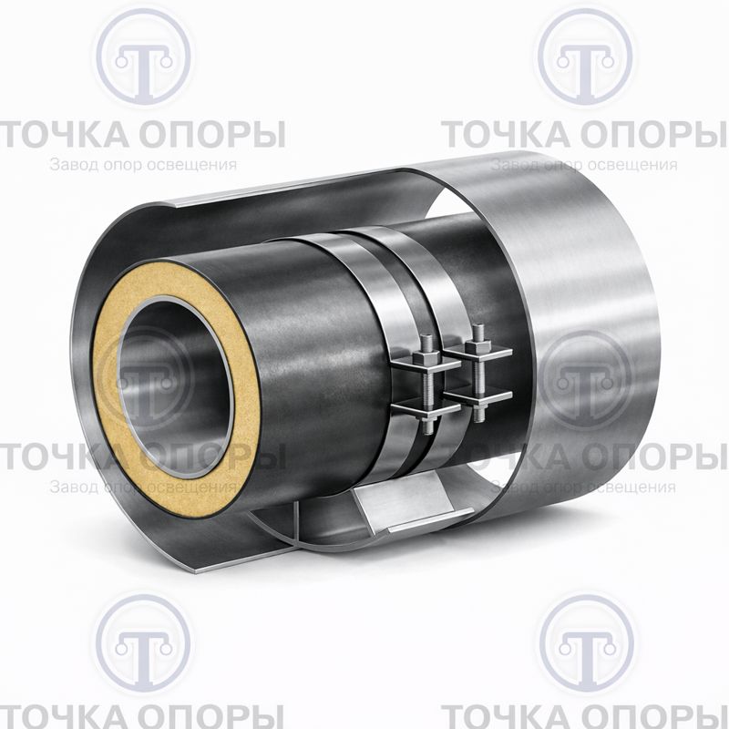 Скользящая опора для прокладки в футляре трубы ППУ Ду820/975/1020