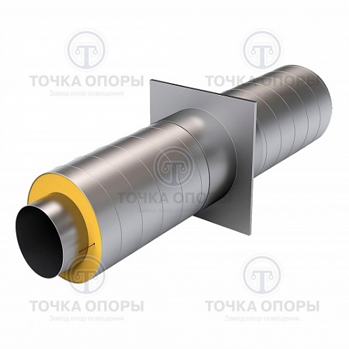 Неподвижная опора в ППУ с оцинкованной (ОЦ) оболочкой укороченные